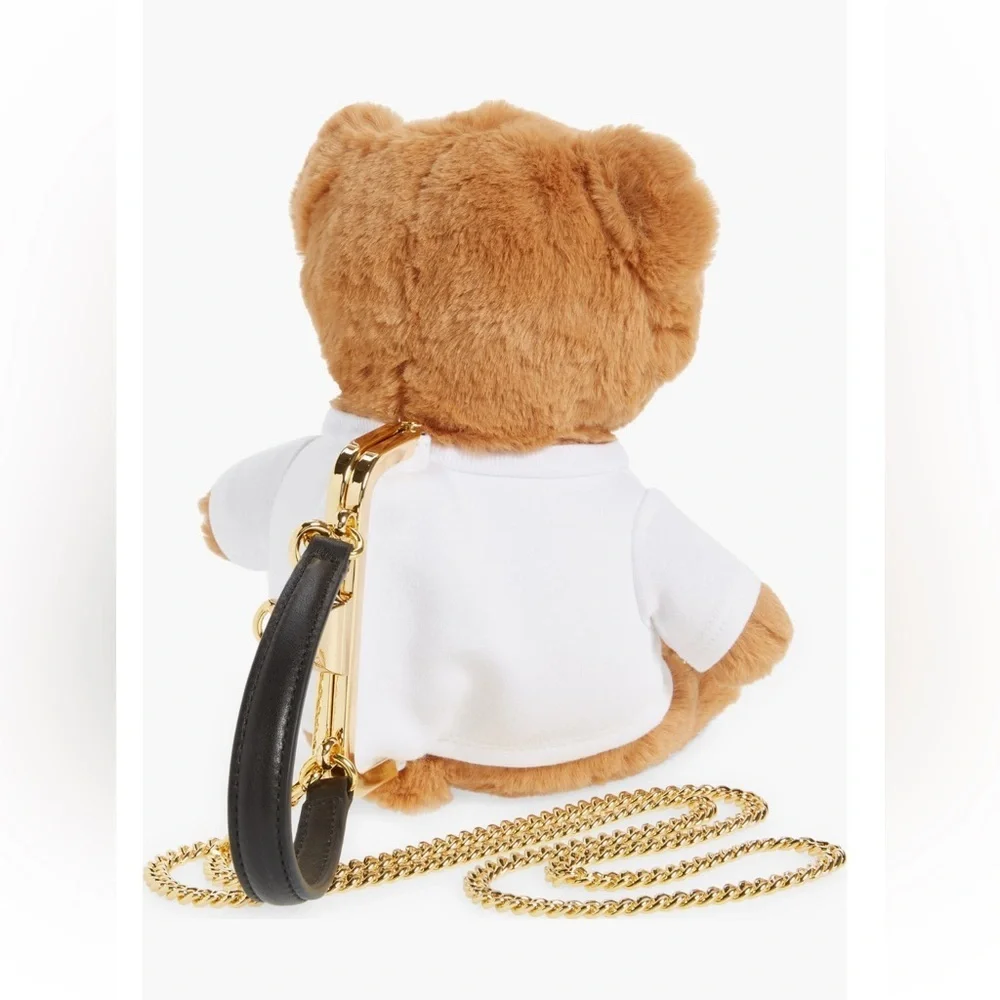 Moschino Teddy Bear Plush Crossbody Bag Coin Purse Clutch NWT Rare OS